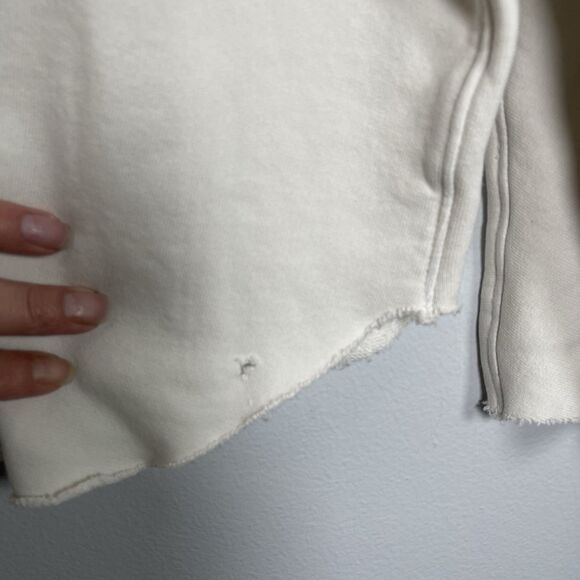 FRANK & EILEEN EFFIE Long-Sleeve Funnel Neck Capelet Large Cream NEW Casual - Picture 11 of 12